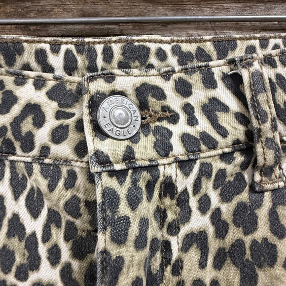 American Eagle cheetah print jeans, 10 L, like new - Picture 4 of 8